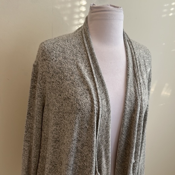 Joseph Ribkoff Heather Gray Open Draped Cardigan - Picture 7 of 8